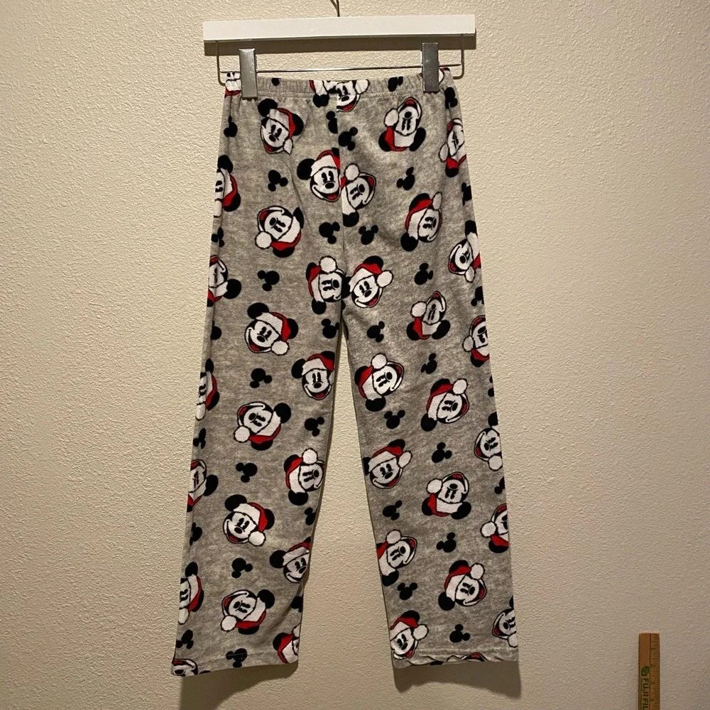 Disney Mickey Mouse Christmas pajamas size 10 unisex Santa hat